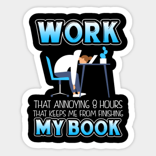 Funny Book Lover Gift Sticker